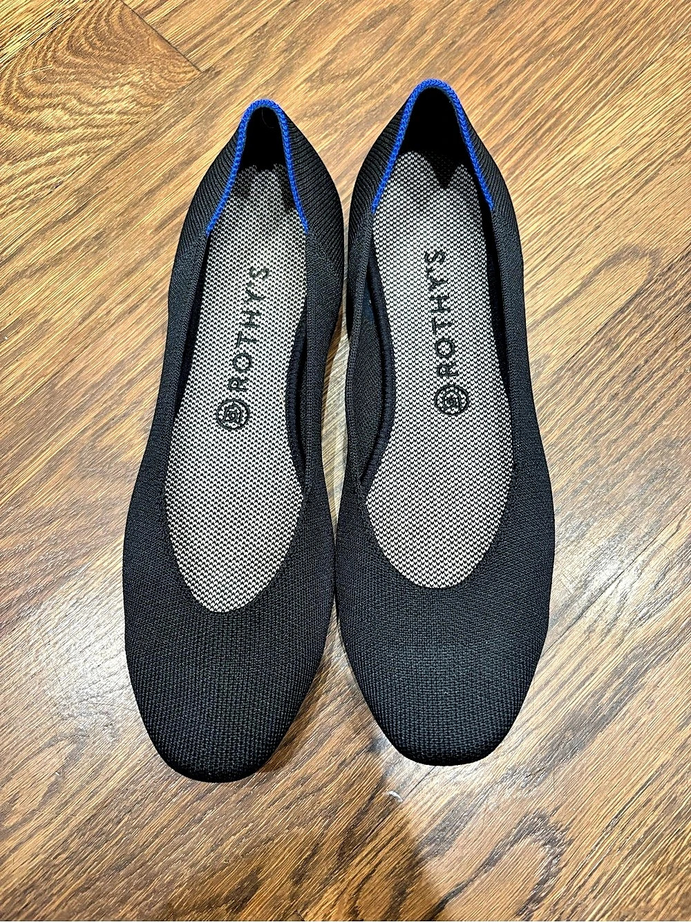 Rothy's The Point Pointed Toe Flats in Black US 10.5